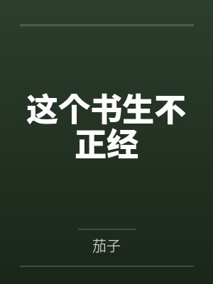 这个书生不正经封面
