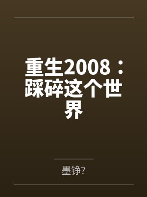 重生2008：踩碎这个世界封面