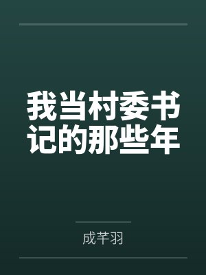 我当村委书记的那些年封面