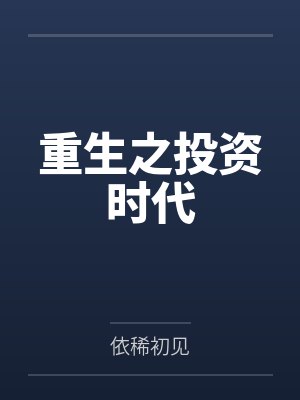 张悬洛若曦重生之投资时代封面