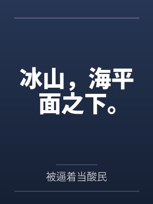 程式码纪开桀冰山，海平面之下。封面