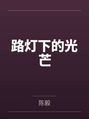 路灯下的光芒封面