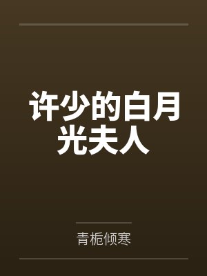 许少的白月光夫人封面