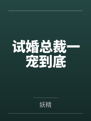试婚总裁一宠到底封面