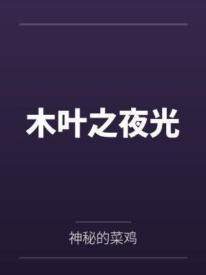 木叶之夜光封面