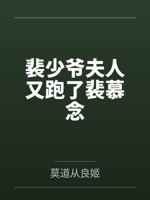 裴少爷夫人又跑了裴慕念封面