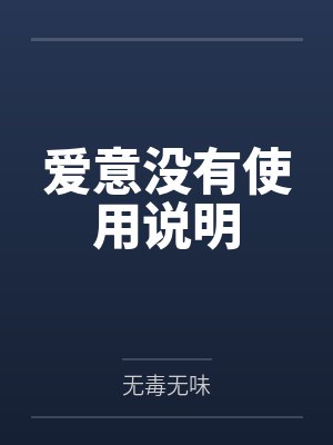 爱意没有使用说明封面