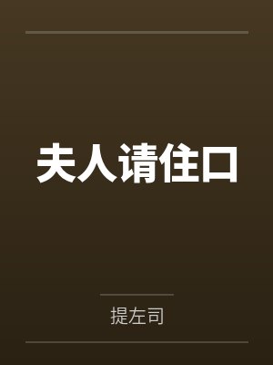 夫人请住口封面