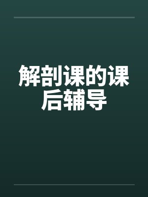 解剖课的课后辅导封面