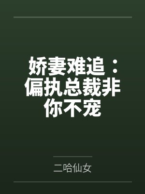 娇妻难追：偏执总裁非你不宠封面