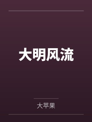 大明风流封面