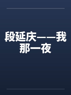 段延庆——我那一夜封面