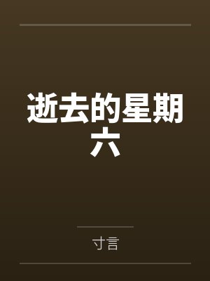 逝去的星期六封面