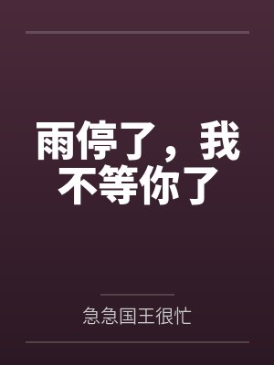 雨停了,我不等你了封面