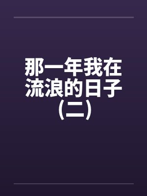 那一年我在流浪的日子(二)封面
