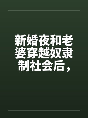 新婚夜和老婆穿越奴隶制社会后，我杀翻全场封面