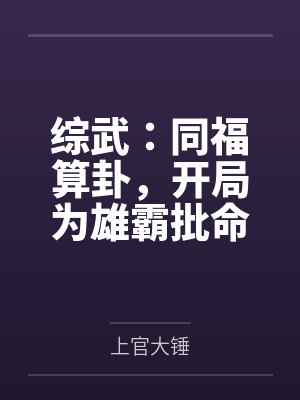 综武：同福算卦，开局为雄霸批命封面