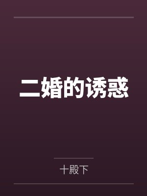 二婚的诱惑封面