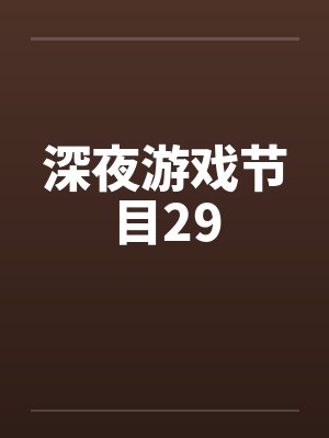 深夜游戏节目29封面