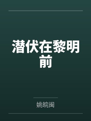 战守安戴佩秋潜伏在黎明前封面
