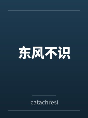 东风不识封面