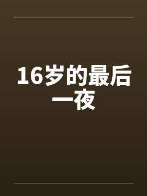 16岁的最后一夜封面