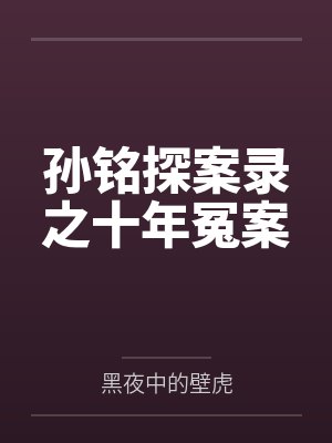 孙铭探案录之十年冤案by黑夜中的壁虎封面