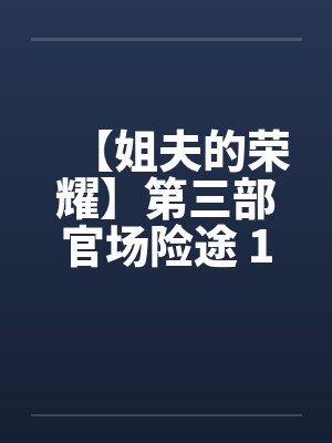 【姐夫的荣耀】第三部官场险途 16-20集 作者：小手封面