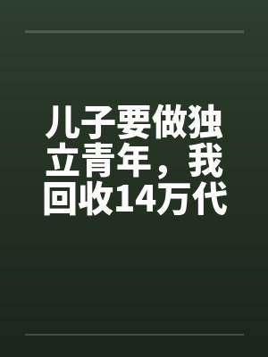 儿子要做独立青年，我回收14万代付账单封面