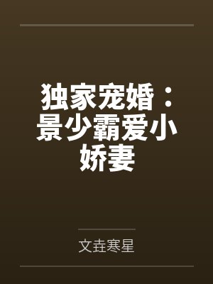 独家宠婚：景少霸爱小娇妻封面