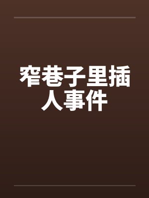窄巷子里插人事件封面