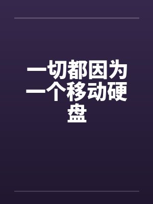 一切都因为一个移动硬盘封面