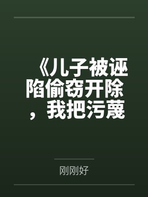 《儿子被诬陷偷窃开除，我把污蔑者告到痛哭流涕》封面