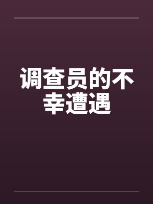 调查员的不幸遭遇封面