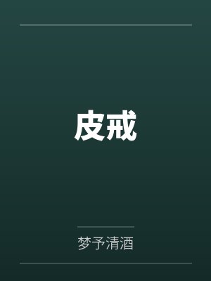皮戒封面