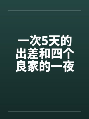 一次5天的出差和四个良家的一夜情封面