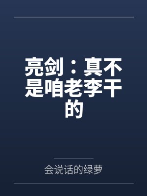 亮剑：真不是咱老李干的封面