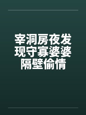 宰洞房夜发现守寡婆婆隔壁偷情封面