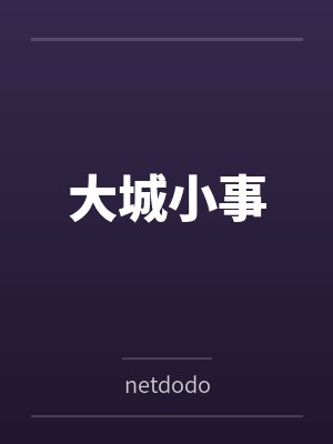 大城小事封面