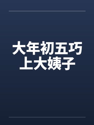 大年初五巧上大姨子封面